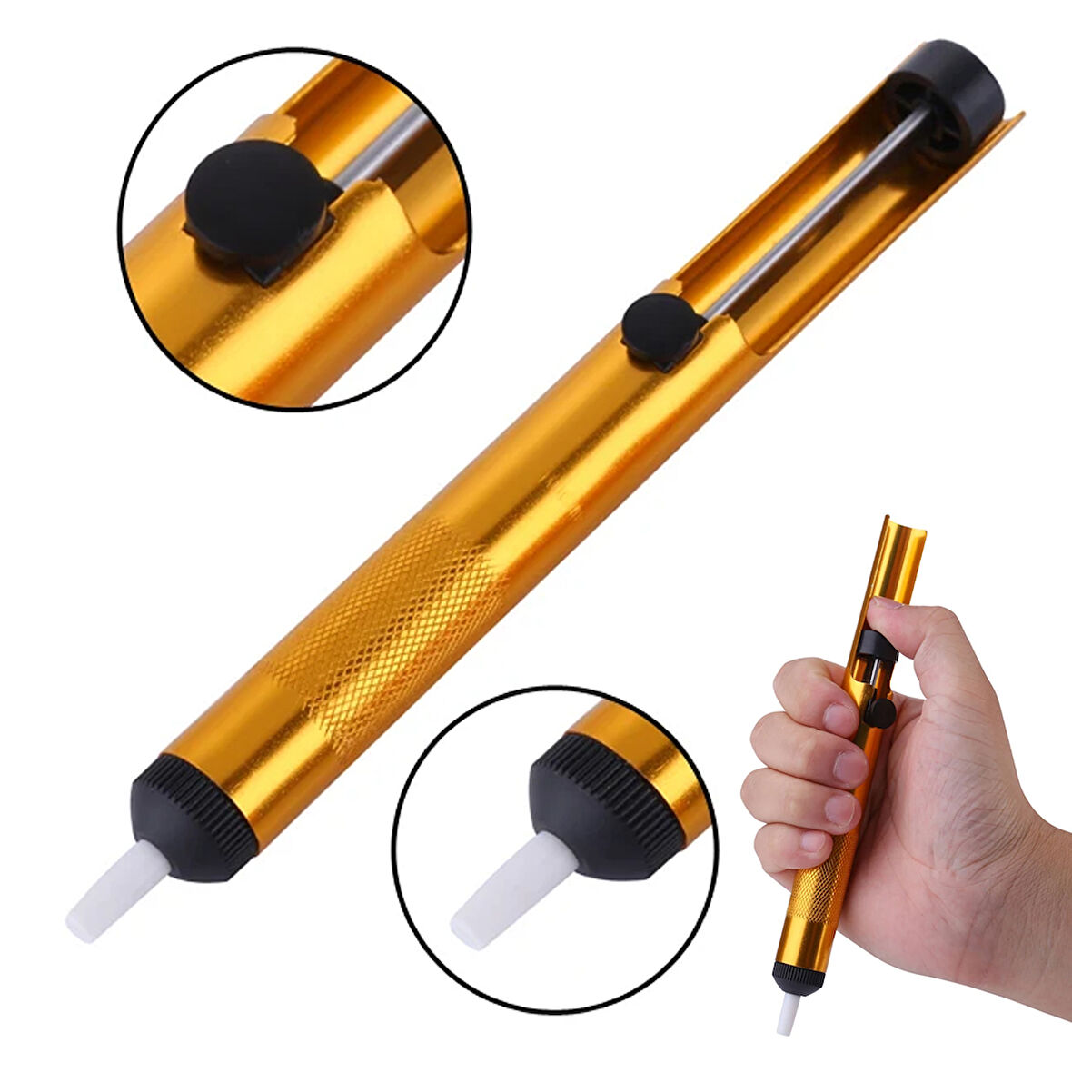 Ayt Pinsun Lehim Pompası Alüminyum Metal Yüksek Emişli Lehim Temizleme Pompası 19.2 Cm