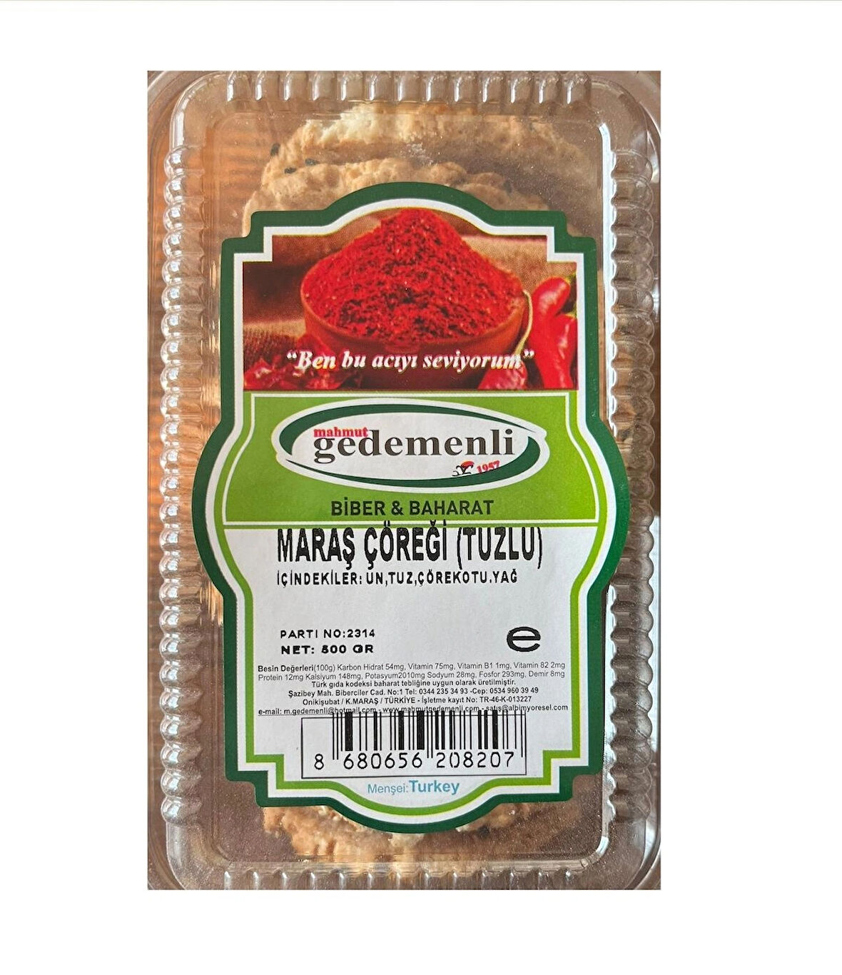 MARAŞ ÇÖREĞİ TUZLU 500 GR