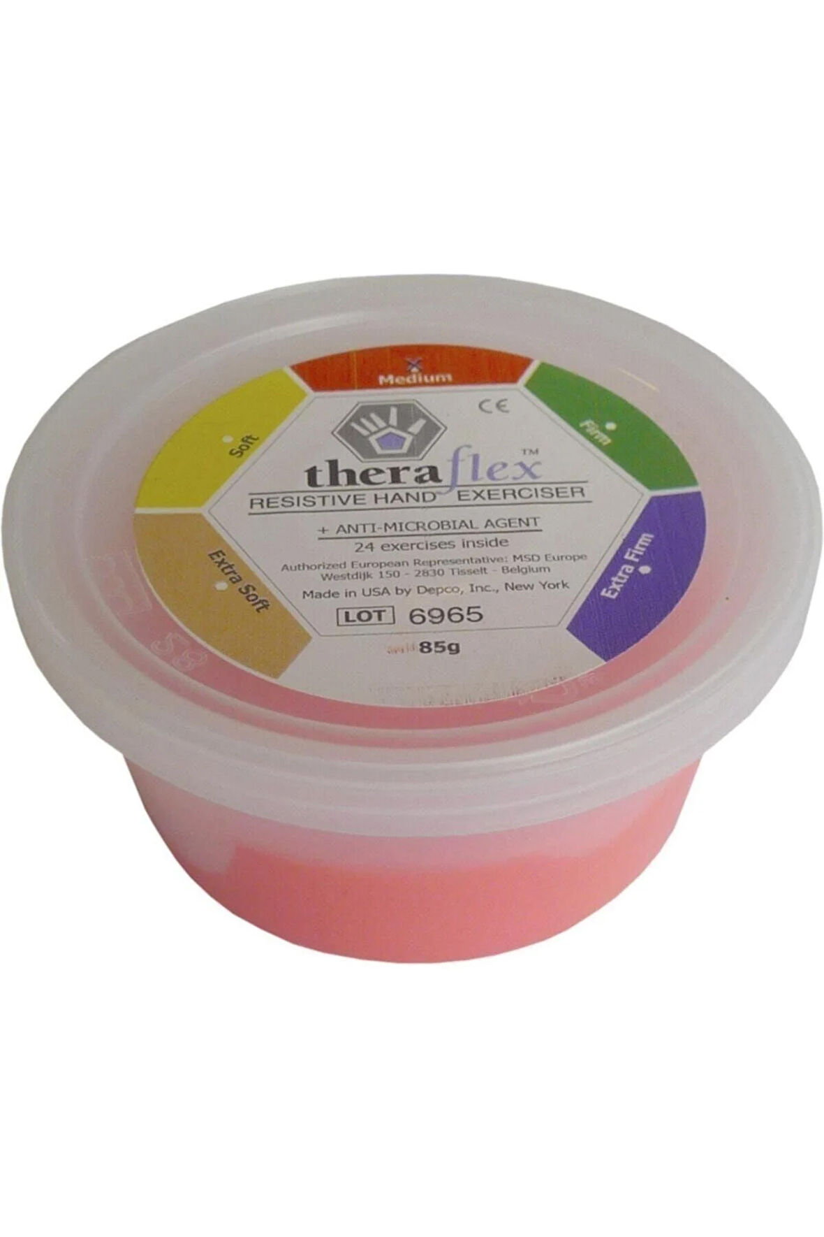 Medikalcim Theraflex Putty El Egzersiz Hamuru Kırmızı Renk (orta) 85 gr