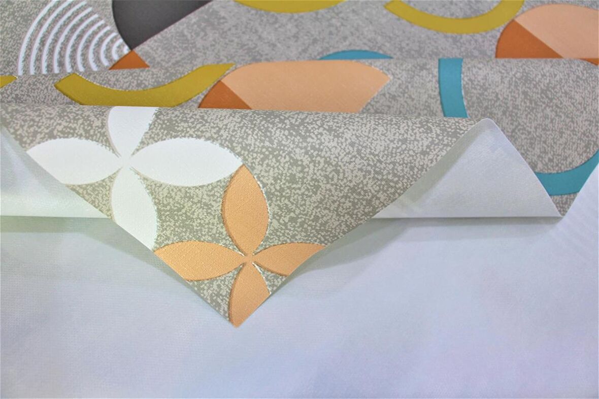 Elyaf Astarlı Silinebilir Pvc Muşamba Masa Örtüsü 8217-1ADPASTEL