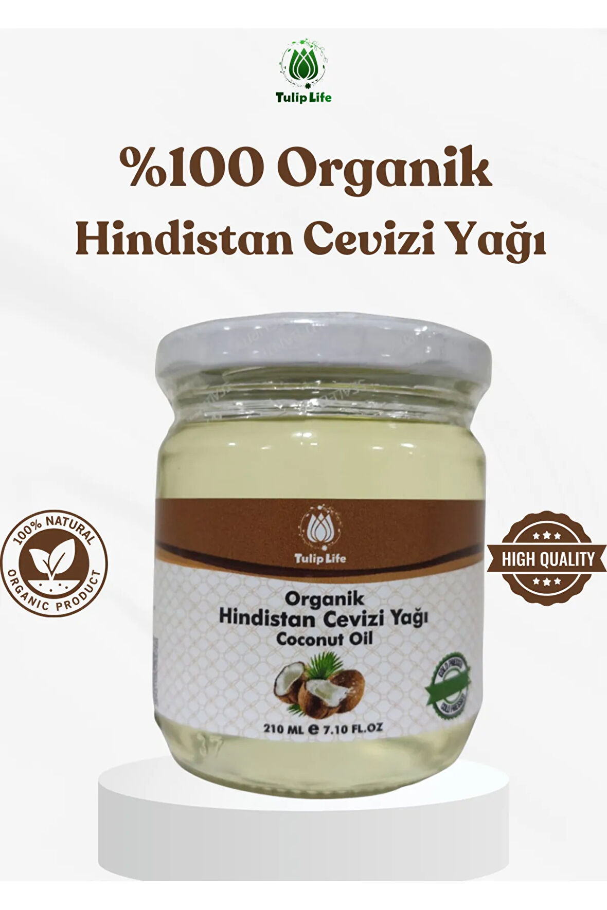 Organik Hindistan Cevizi Yağı ( Coconut Oil ) 210 ML