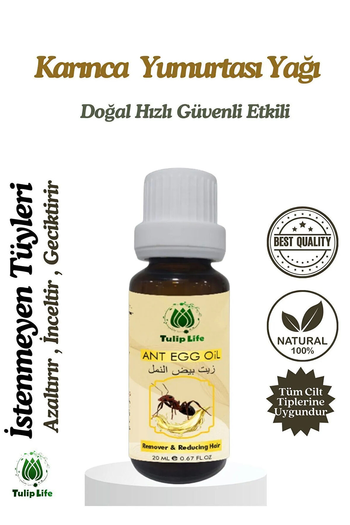 Tüy Azaltıcı Dökücü Tüy Inceltici Karınca Yumurtası Yağı 20 ml