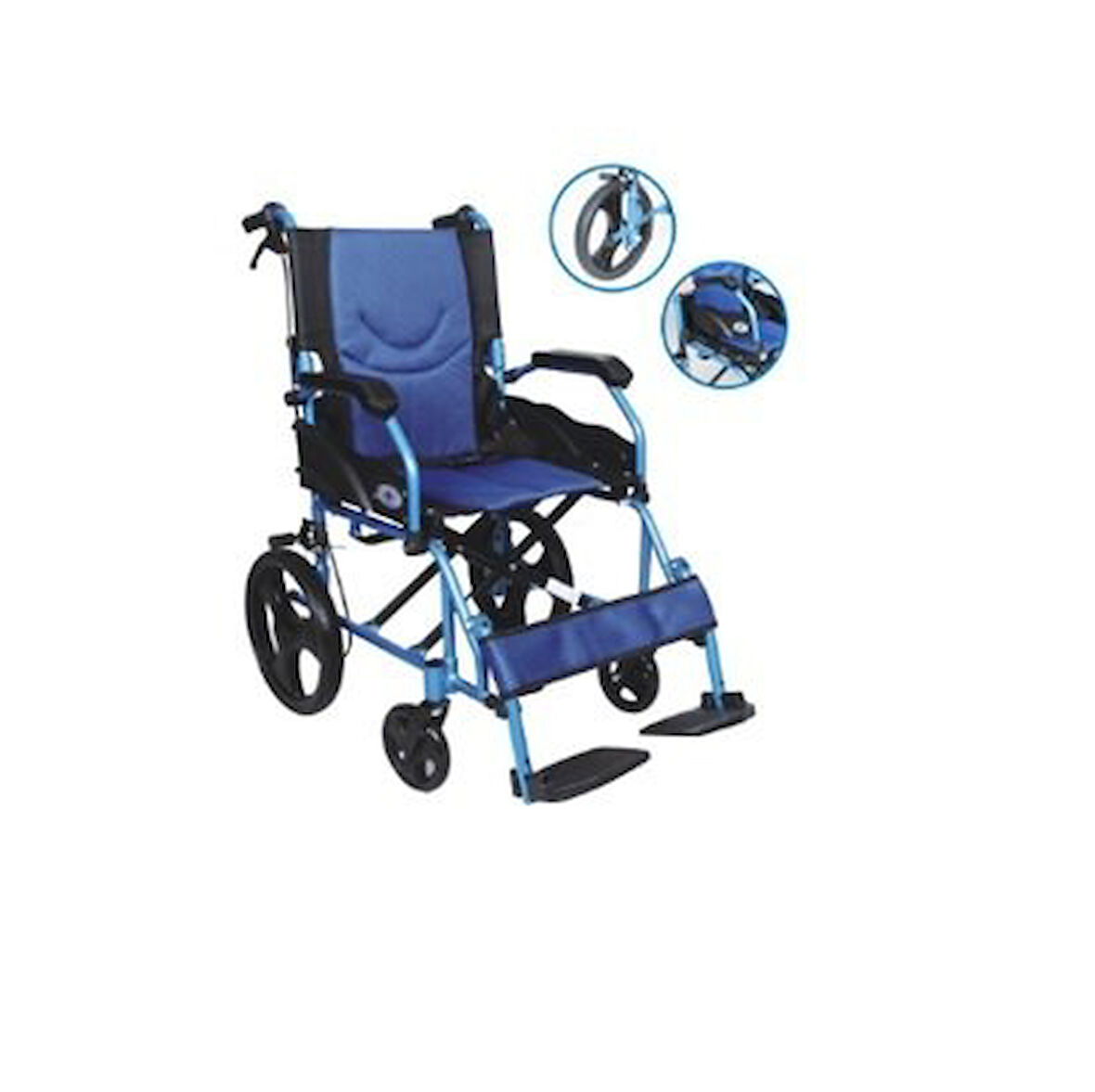 Medikaltec Pulsemed Katlanabilir Tekerlekli Sandalye KY863LABJ-C-12''-46