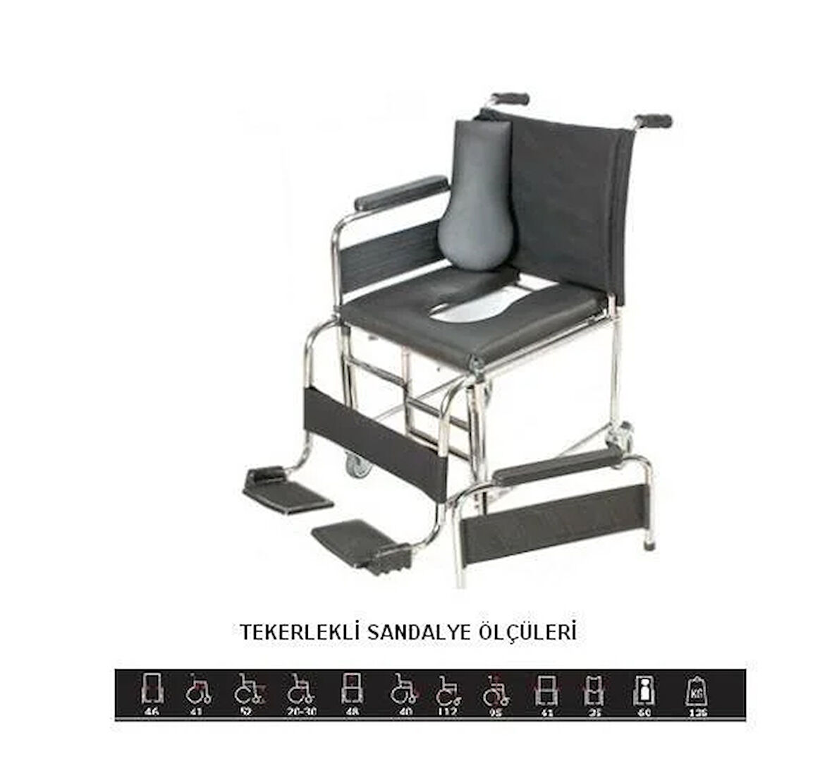 Medikaltec Klozetli Tekerlekli Sandalye