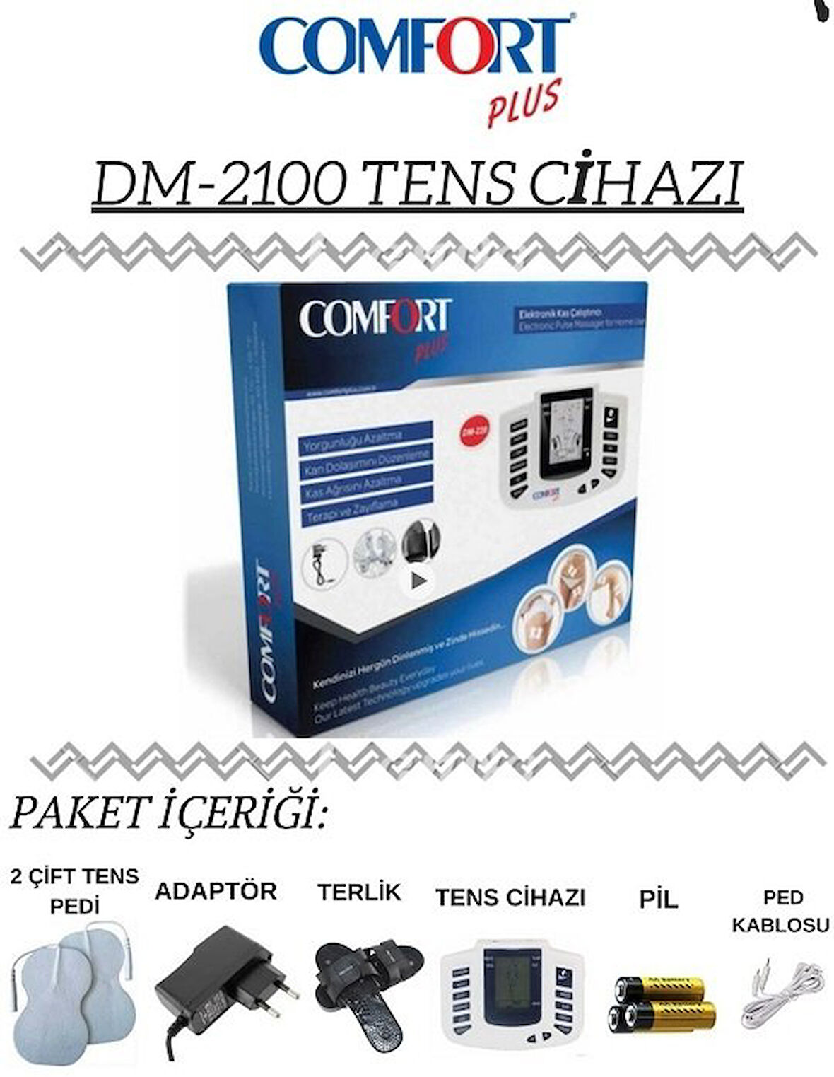 Medikaltec Terlikli Masaj Tens Comfort Plus DM-2100 Cihazı