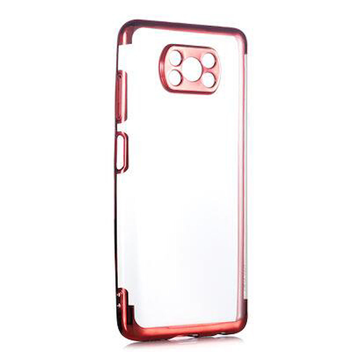 Xiaomi Poco X3 Kılıf İnce Köşeleri Renkli Şeffaf Silikon