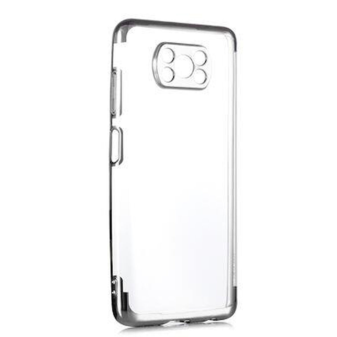 Xiaomi Poco X3 Kılıf İnce Köşeleri Renkli Şeffaf Silikon