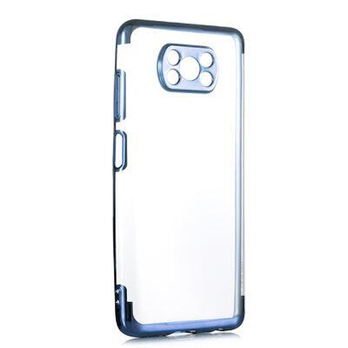 Xiaomi Poco X3 Kılıf İnce Köşeleri Renkli Şeffaf Silikon