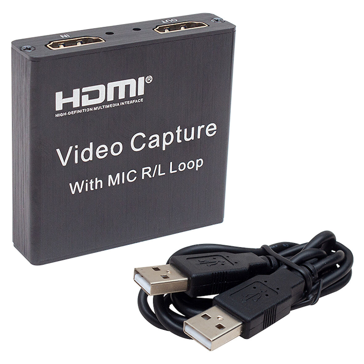 Powermaster PM-2620 4K Uyumlu 1080P USB 2.0 HDMI Video Capture Kart Mikrofon Girişli 