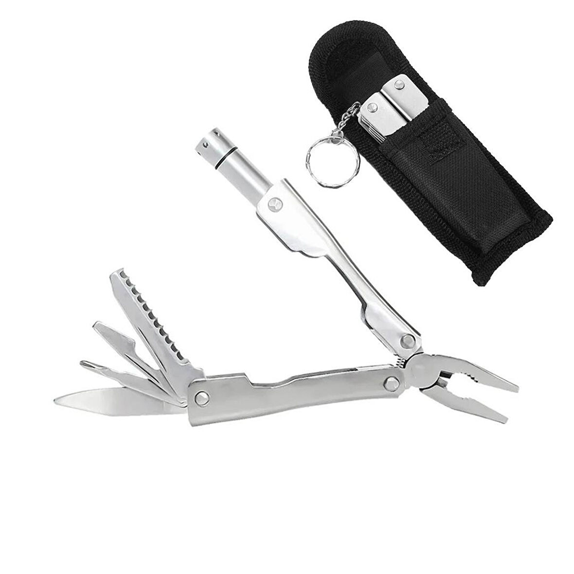 Ayt Sunup Çok Fonksiyonlu Pense Çakı Seti Paslanmaz Çelik Testere Şişe Açacağı Bıçak Tornavida Fener Anahtarlık