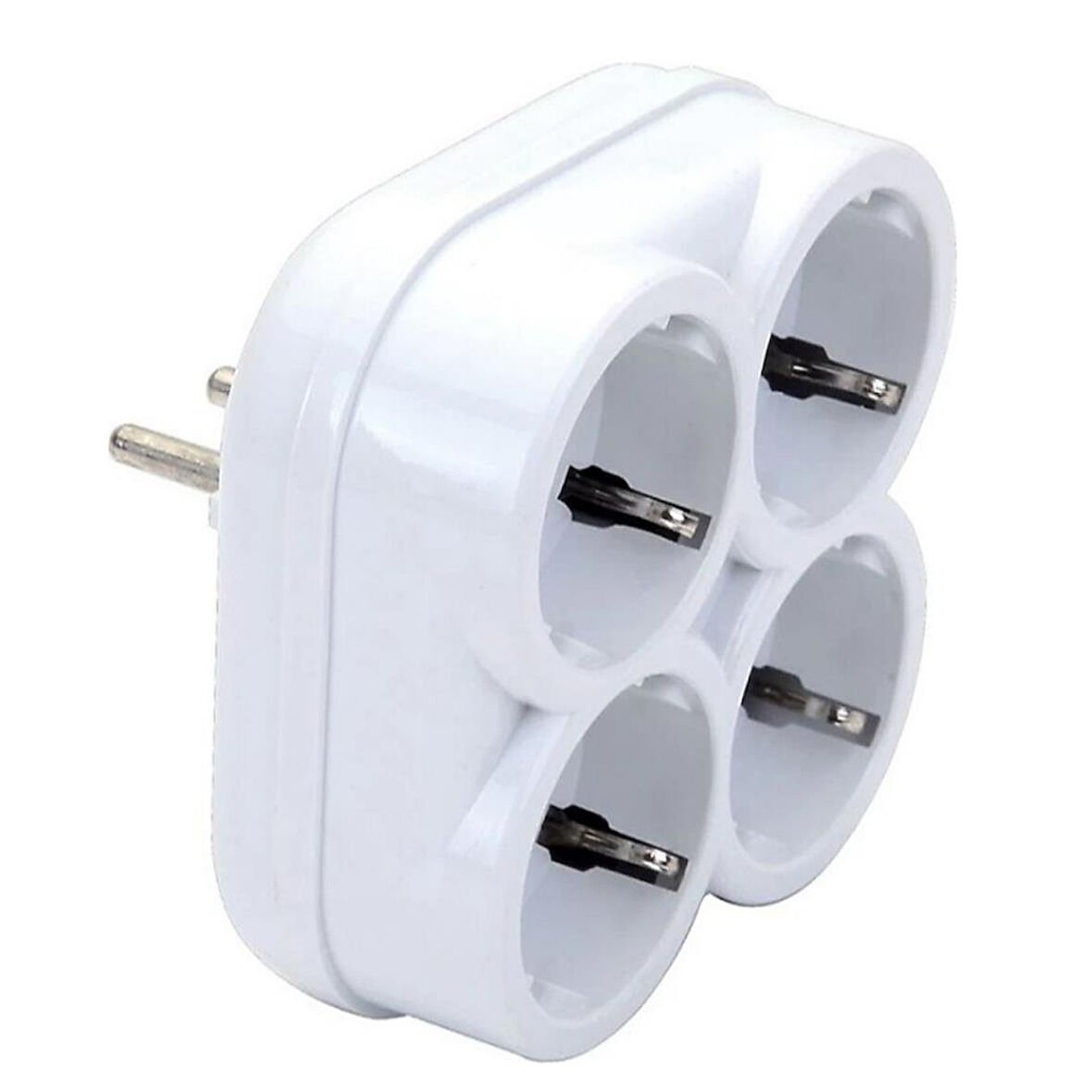 Ayt De-Pa 10004 Topraklı 16 Amper 250 Volt Beyaz 4'lü Çok Amaçlı Golyat Priz Çoklayıcı Çoğaltıcı
