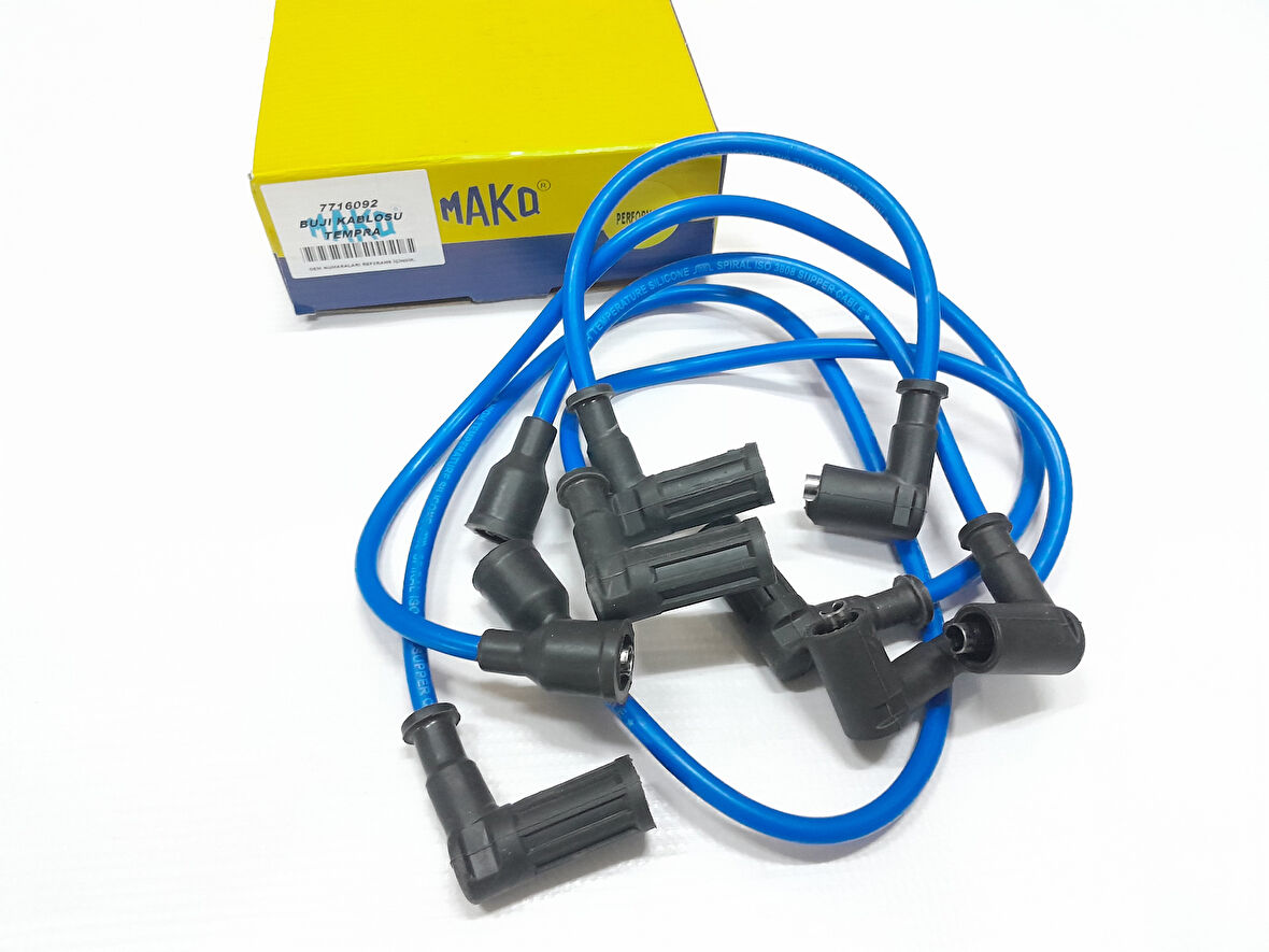 MAKQ Fiat Tempra Tipo Mavi Performans Buji Kablosu Takımı