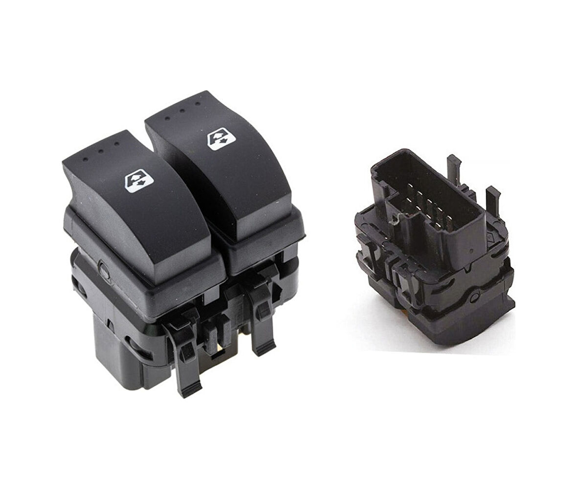Renault Megane,Laguna,Trafic Ön Sol Cam Anahtari 10 Pin Siyah Ren 505747250