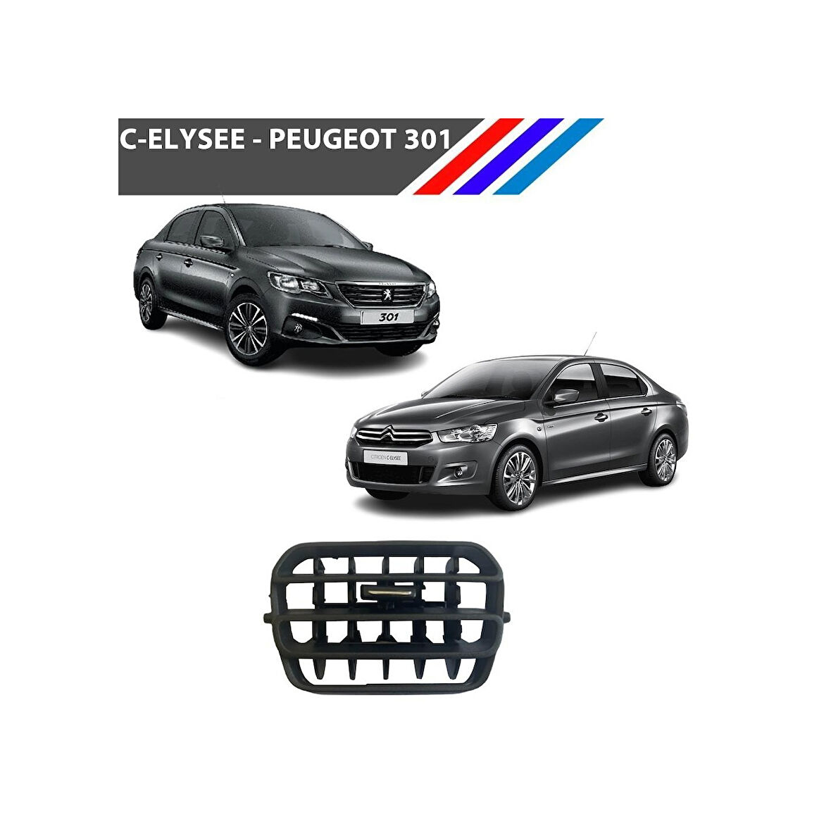 301 - C-Elysee Havalandirma Izgarasi Yan Köse 1 Adet 553430987
