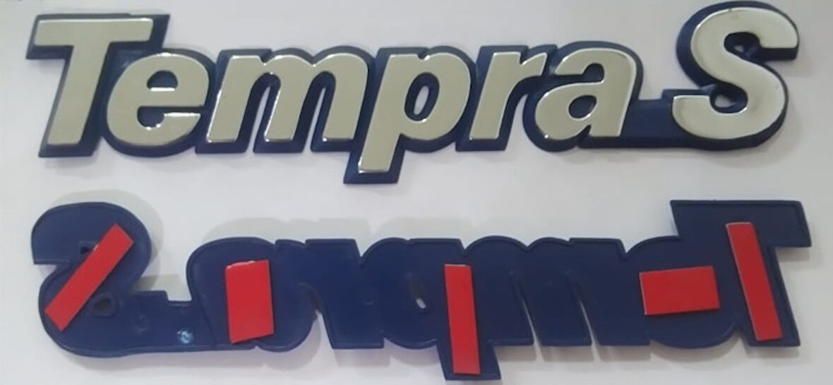 Fiat Tempra S "tempra S" Bagaj Yazı Mavi Krom Kaplama