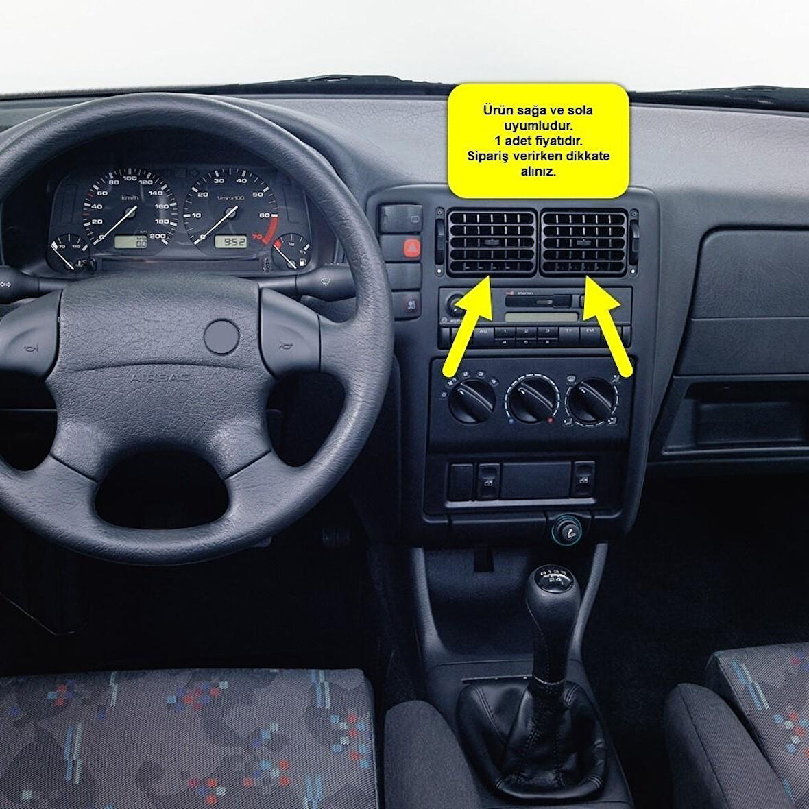 Vw Polo Hb 1994-1999 Orta Konsol Havalandirma Izgarasi 6K0819755 301721782
