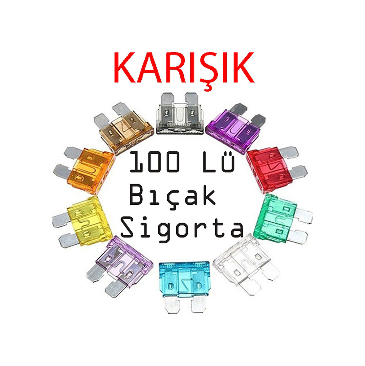 Bıçak Sigorta 100 Lü Karışık Paket Bıçak Sigorta Oto Sigorta N11.609