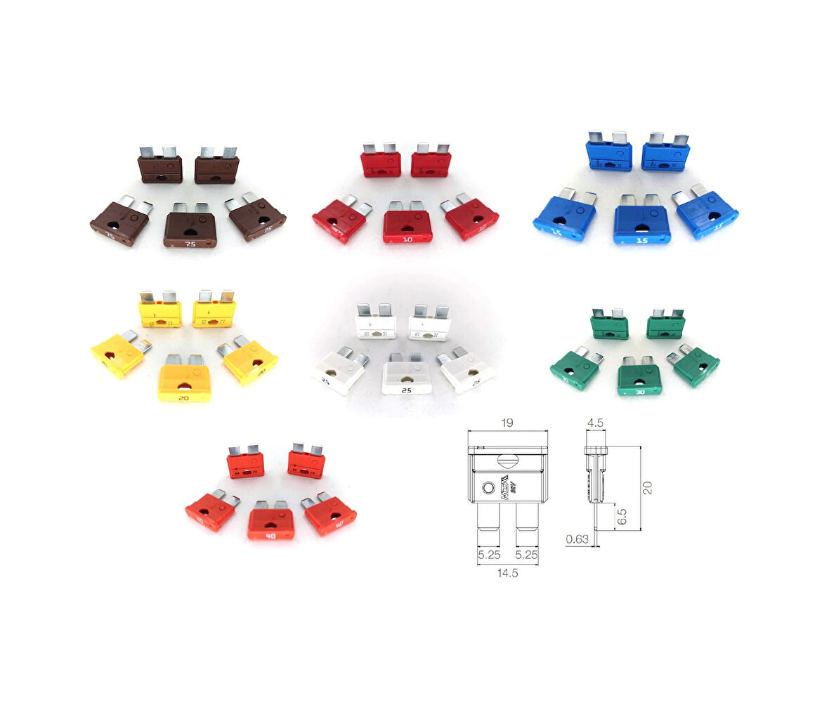 MTA Standart Bıçak Sigorta 25 Adet Karışık