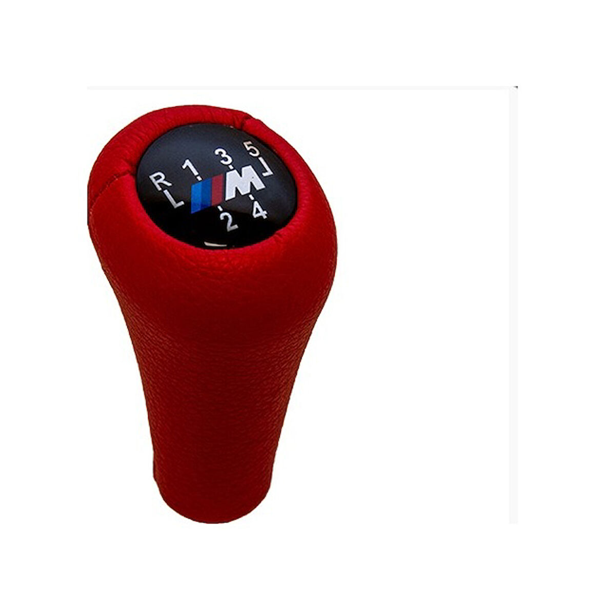 BMW M 5 İleri Vites Topuzu Kırmızı Suni Deri