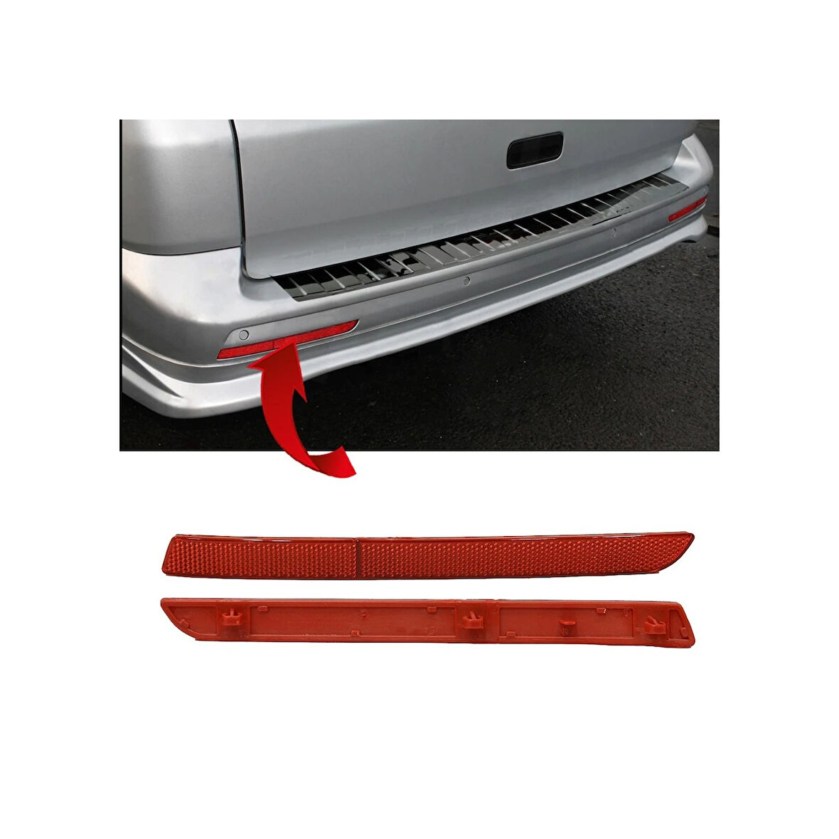 Volkswagen Transporter T6 Sol Arka Tampon Reflektörü 2011-2015 535524499
