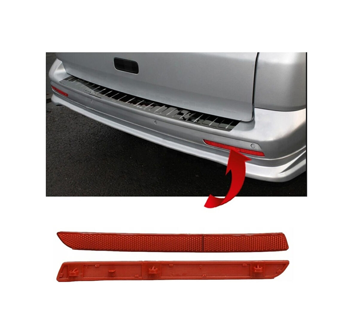 Volkswagen Transporter T6 Sag Arka Tampon Reflektörü 2011-2015 535524604