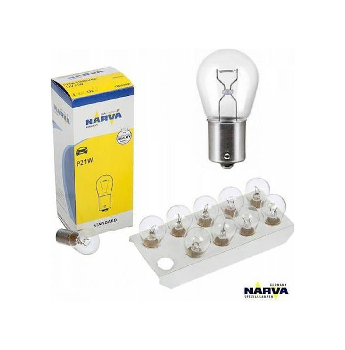 12V 93 P21W Stop Sinyal Ampulü Tek Duy 10 Adet