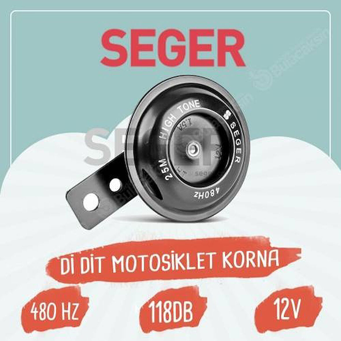 Seger M25 Didit Motorsiklet Kornası 12V 480 Hz 118 Db