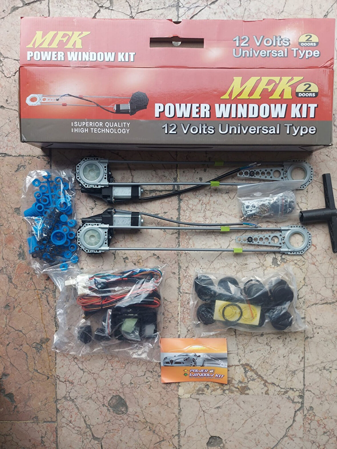 Mfk Otomatik Cam Kaldırma Seti Motoru Kiti Komple Üniversal 2 Cam için