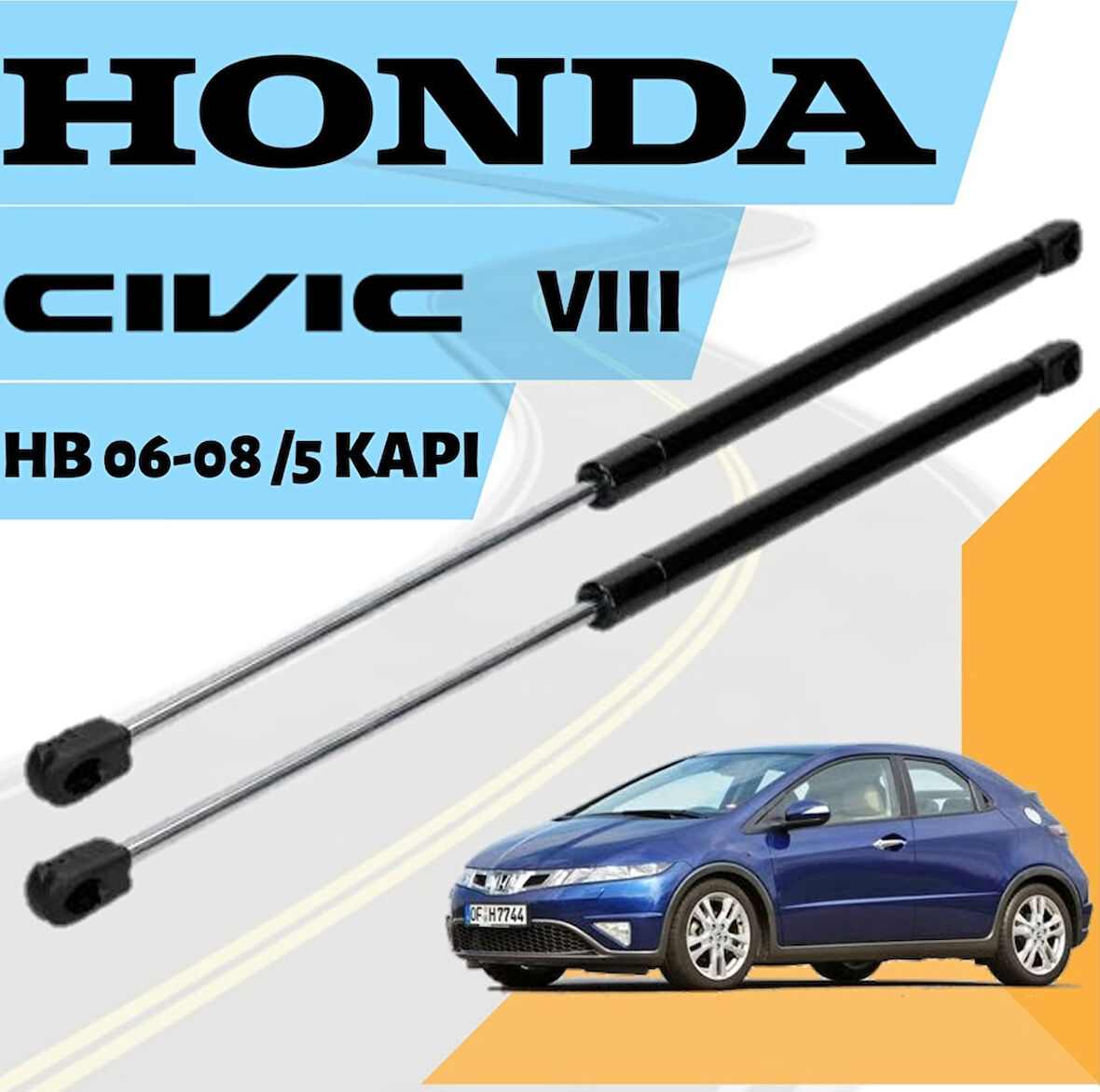 Honda Civic Hb 5 Kapi 2008 Ve Sonrasi Için Bagaj Amortisor Takimi 496615990