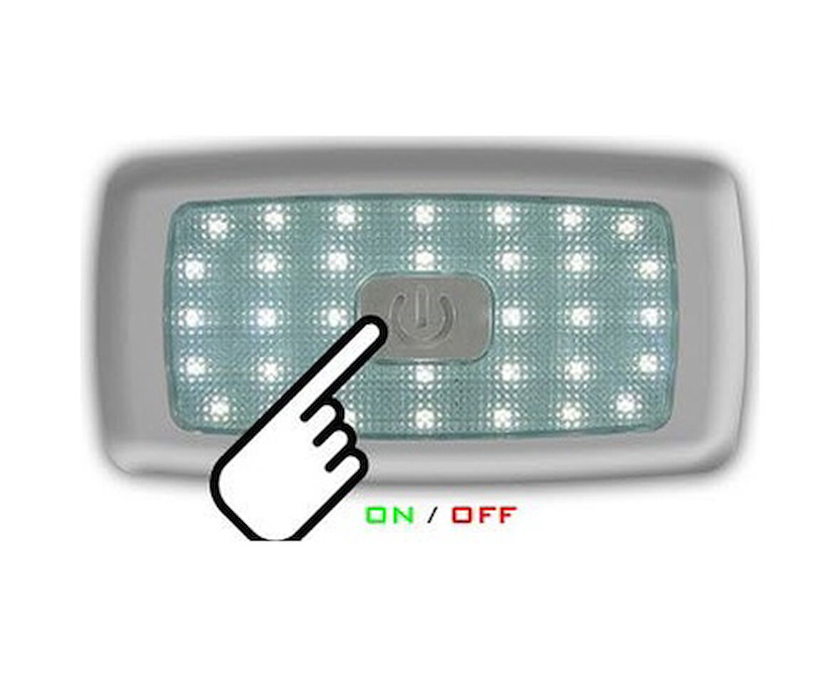 TAVAN LAMBASI SICAK BEYAZ DOKUNMATIK 12V 34 LEDLI