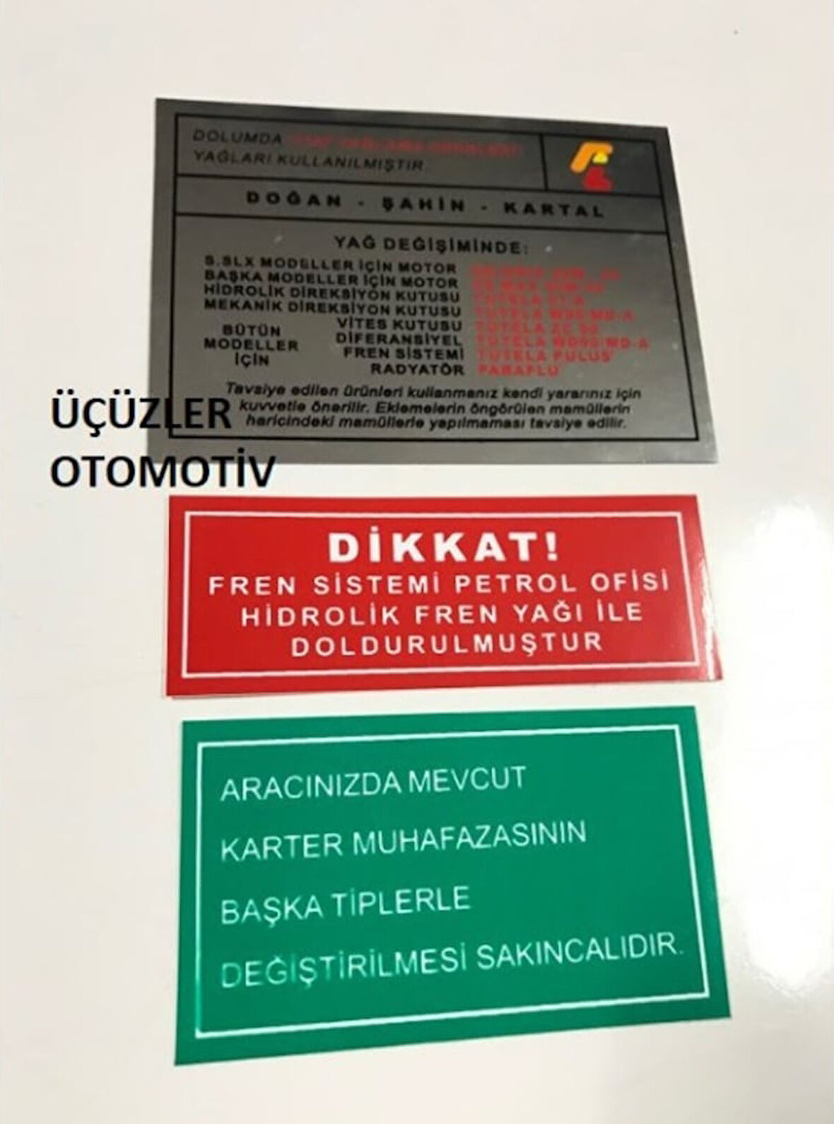 Tofas Uyumlu Motor Etiket Takimi Dogan Kartal Sahin M131 195252390