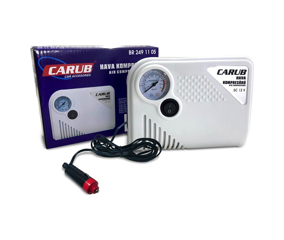 Carub 2491105 Mini Hava Kompresörü Taşınabilir 12 Volt 150 Psi