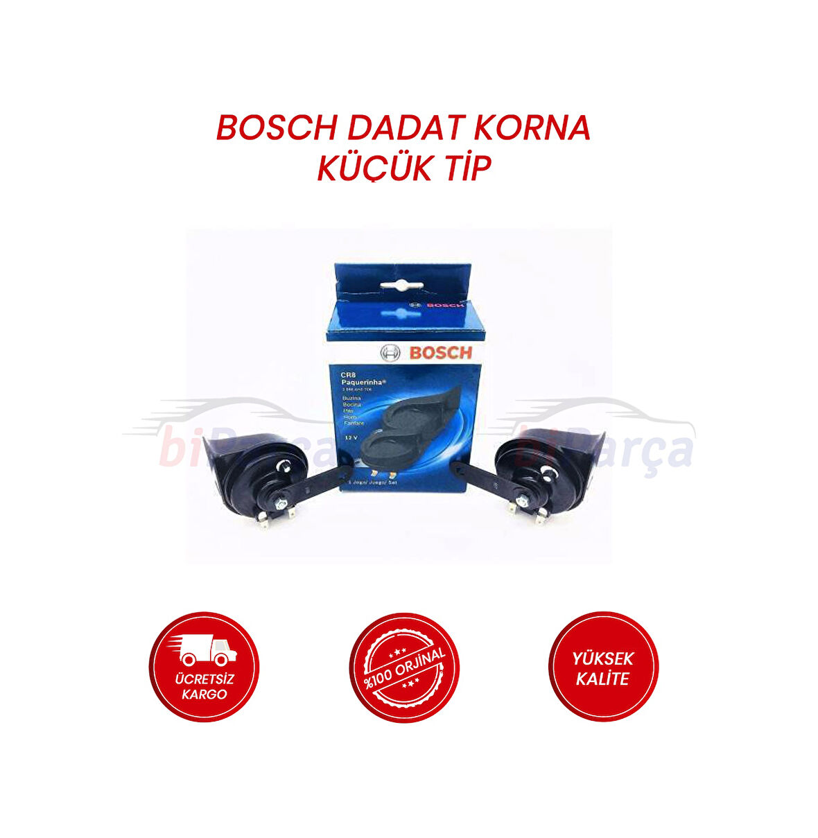 Bosch  Dadat Salyangoz Korna Seti Çiftli 12V 410/510Hz 118Db