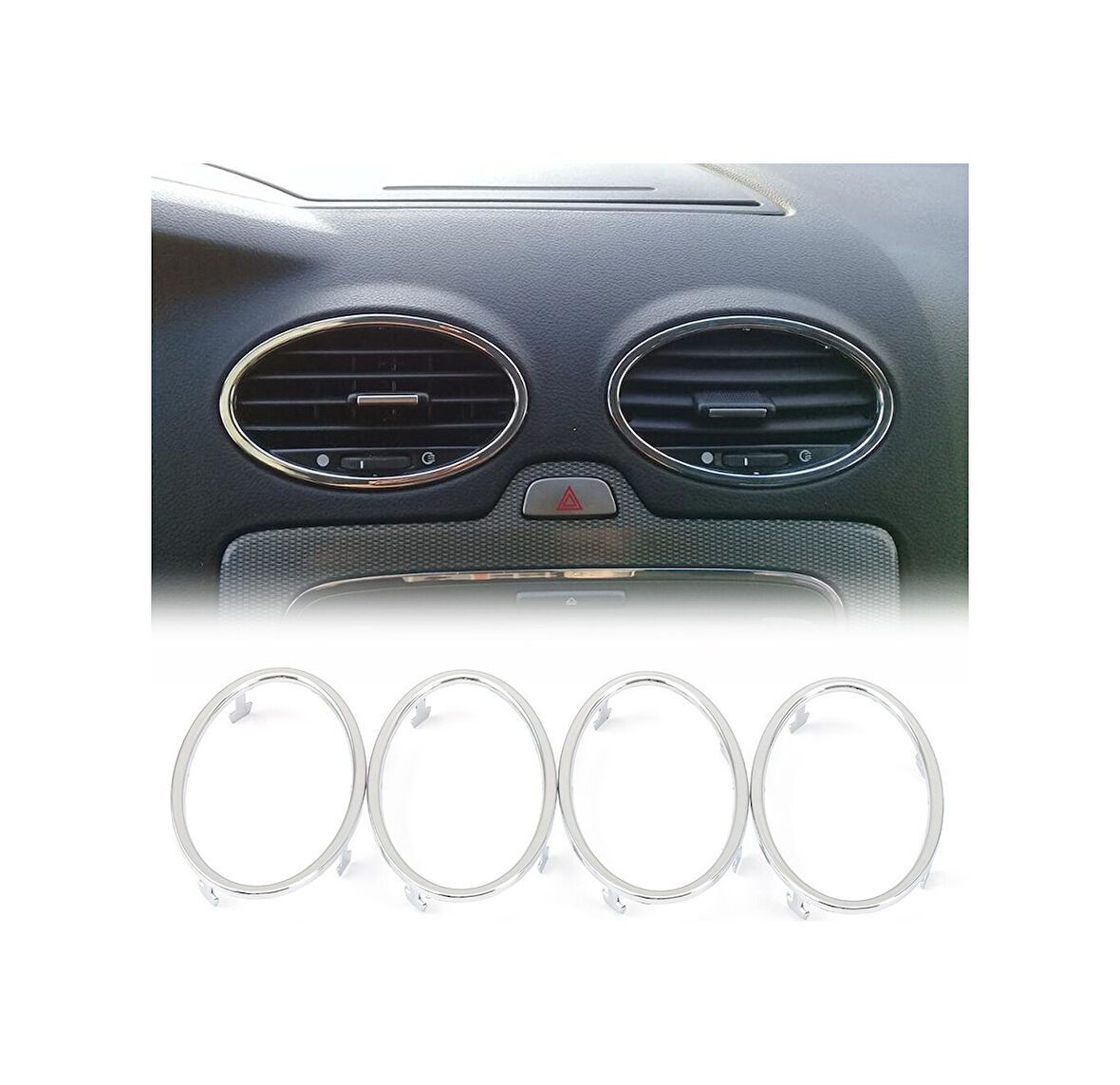 Ford Focus Havalandırma Çerçevesi Mat Tip 4 Adet Takım 2006-2011