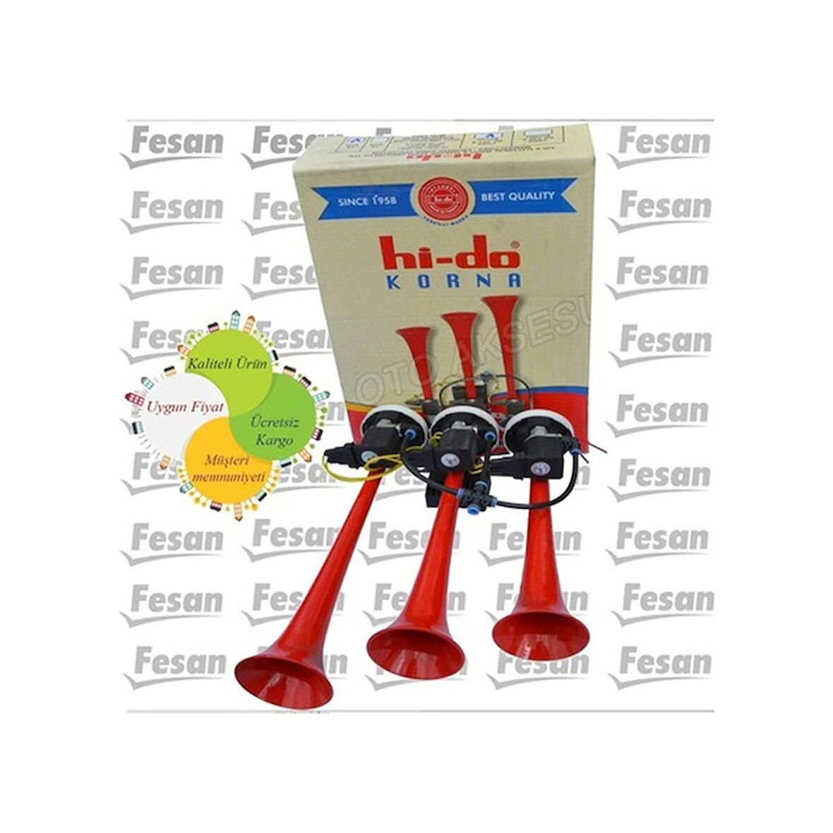 Hido 24 Volt Havalı Arap Korna 3 Borulu (522197233)