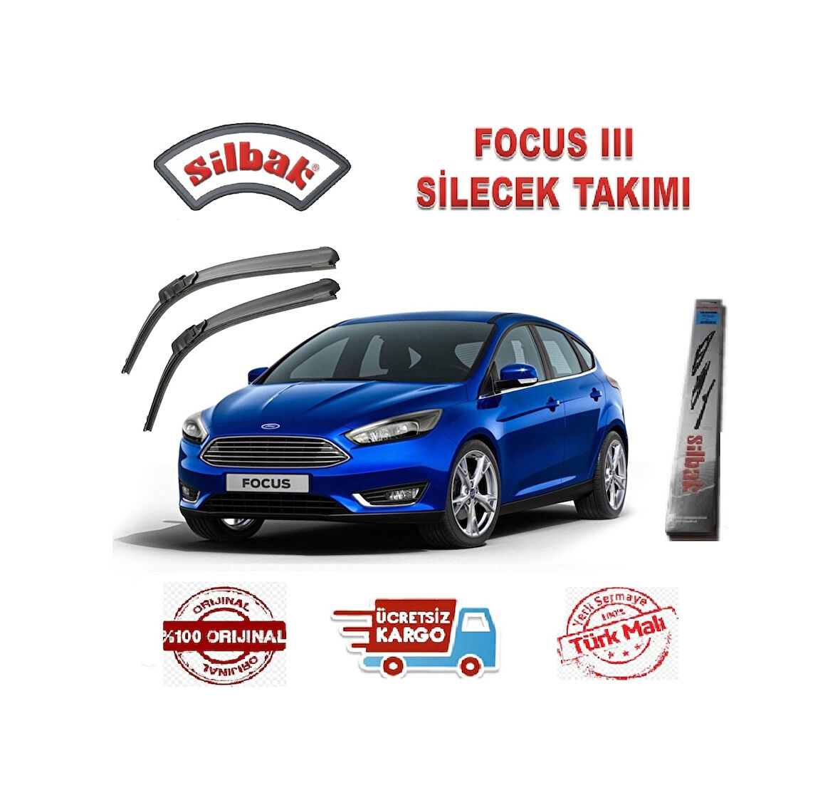 Focus 3 Ön Silecek Süpürge Takimi 2 Adet Silbak 2011-2018 237045559