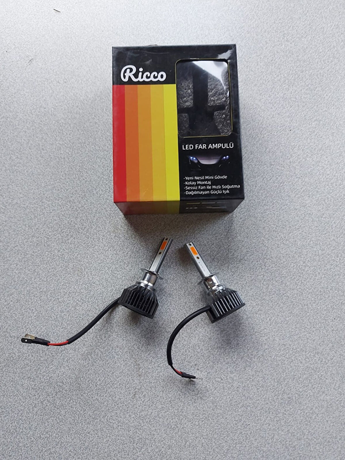 Ricco H3 Slim Mini Led Xenon Pink Pembe Renk 8000lm H3 Pembe Led Zenon