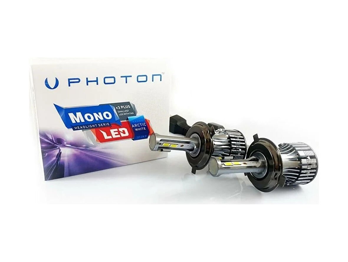 Photon Mono H4 +3 Plus Led Xenon Far Ampulü Yeni Üretim Kasa Yeni Seri