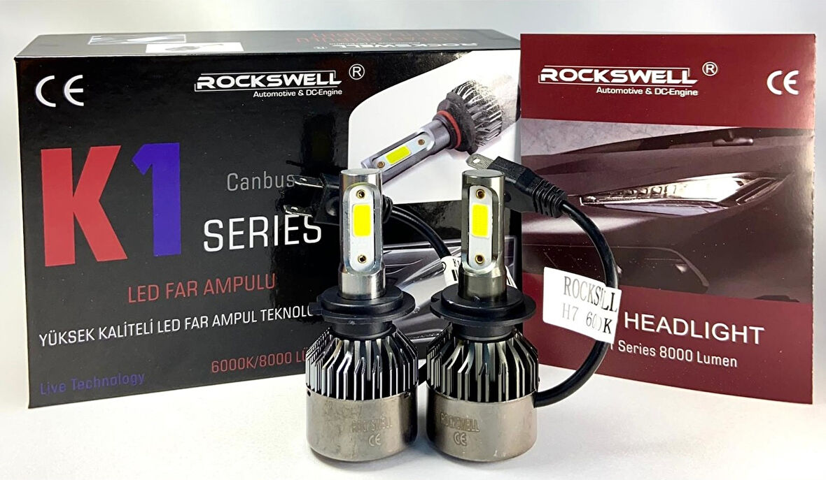 Rockswell LED Far Ampulü H7 (8000 Lümen) K1 Series 003