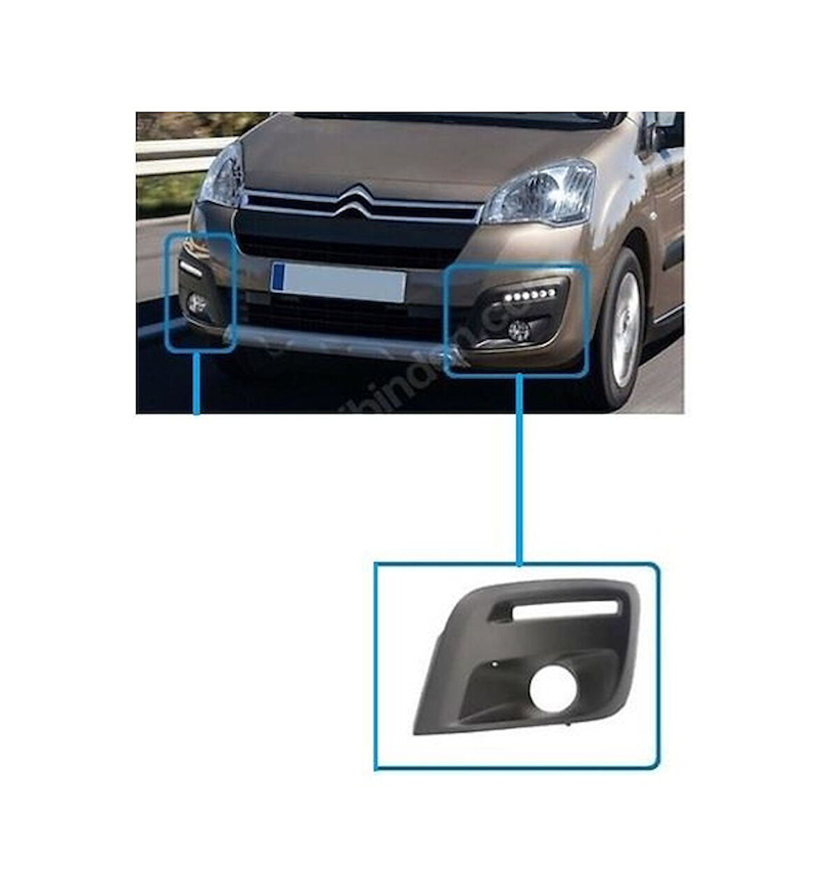 Sis Far Çerçevesi Sol Pertner Tepe-Berlingo 2016- 1613564680