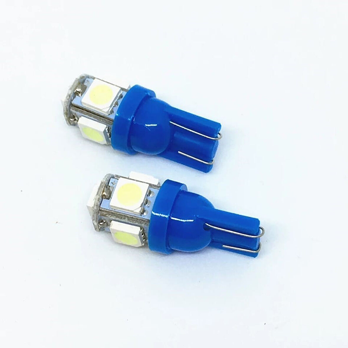 2 Adet Mavi Renk T10 Led Ampül Park Ampulü Gündüz Farı T10 Plaka