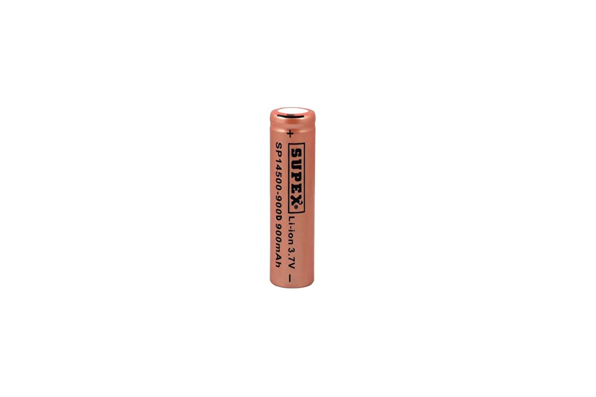 Ayt Supex 14500 900D Lityum İon 3.7 Volt 900 Mah Şarj Edilebilir Düz Kafa Başlıksız Pil