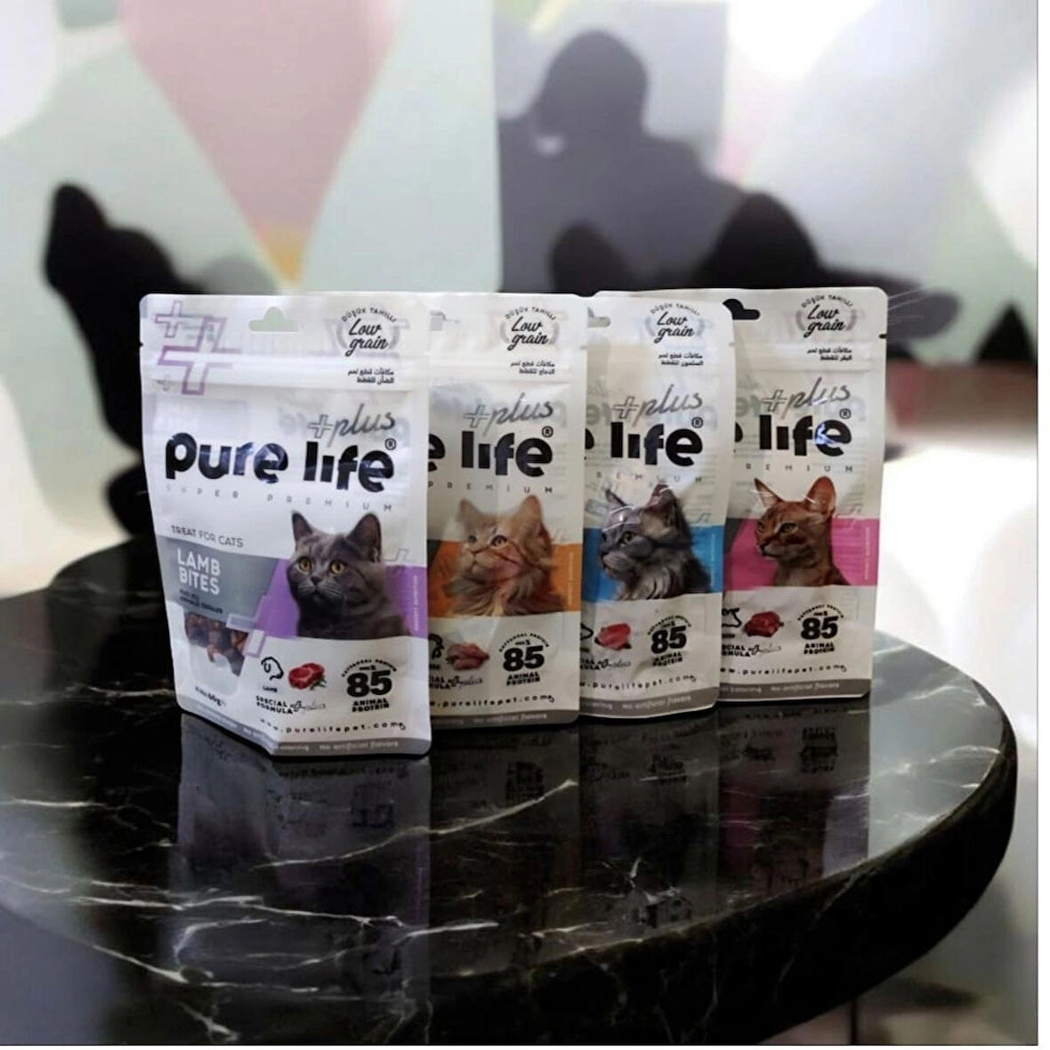 PURE LİFE + PLUS KEDİ ÖDÜL MAMASI 80GR * 4 PAKET