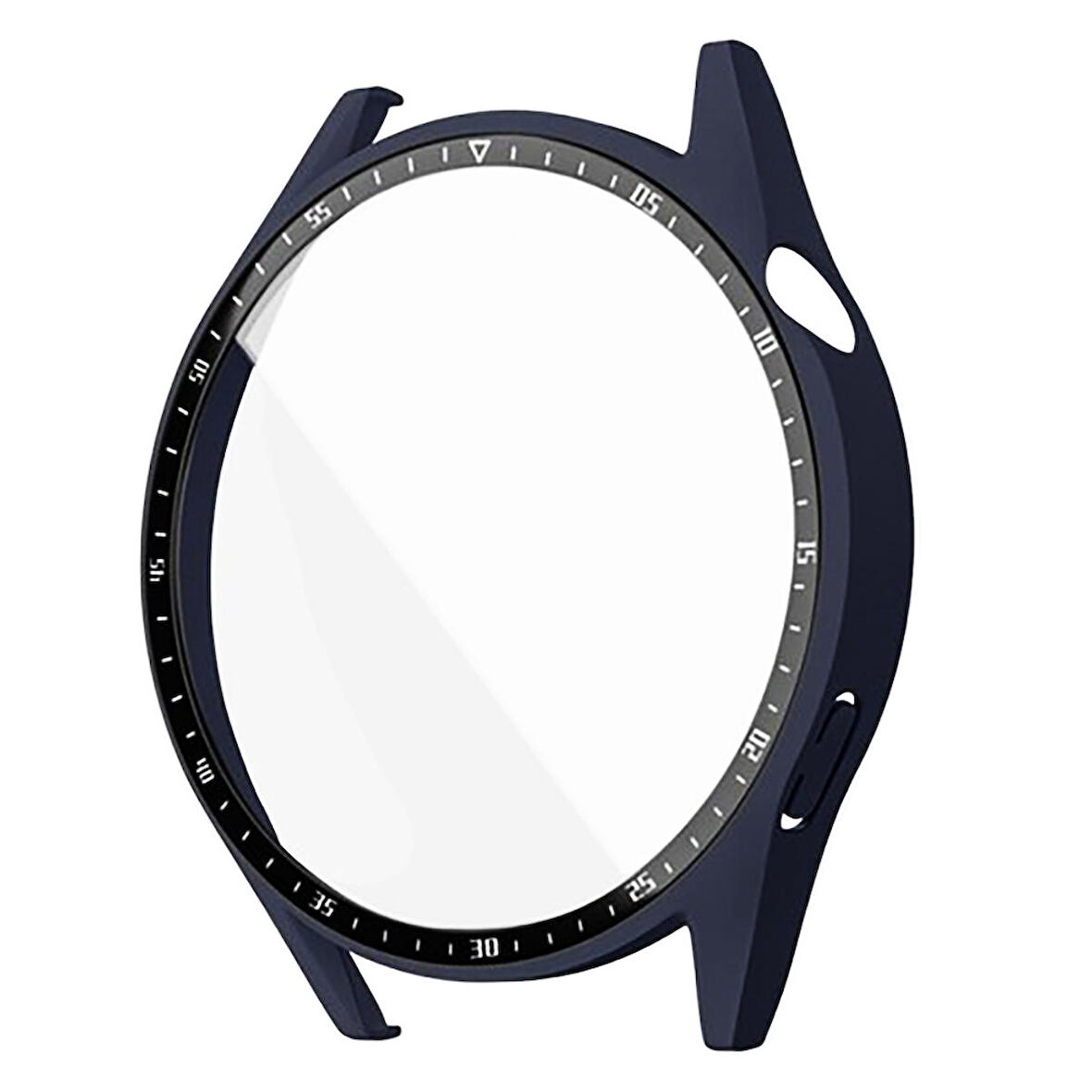 NovStrap Huawei Watch GT3 46mm ile Uyumlu Ekran Koruyucu Temperli Cam ve Kasa Koruyucu Sert PC