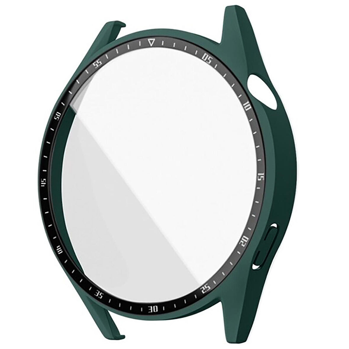 NovStrap Huawei Watch GT3 46mm ile Uyumlu Ekran Koruyucu Temperli Cam ve Kasa Koruyucu Sert PC