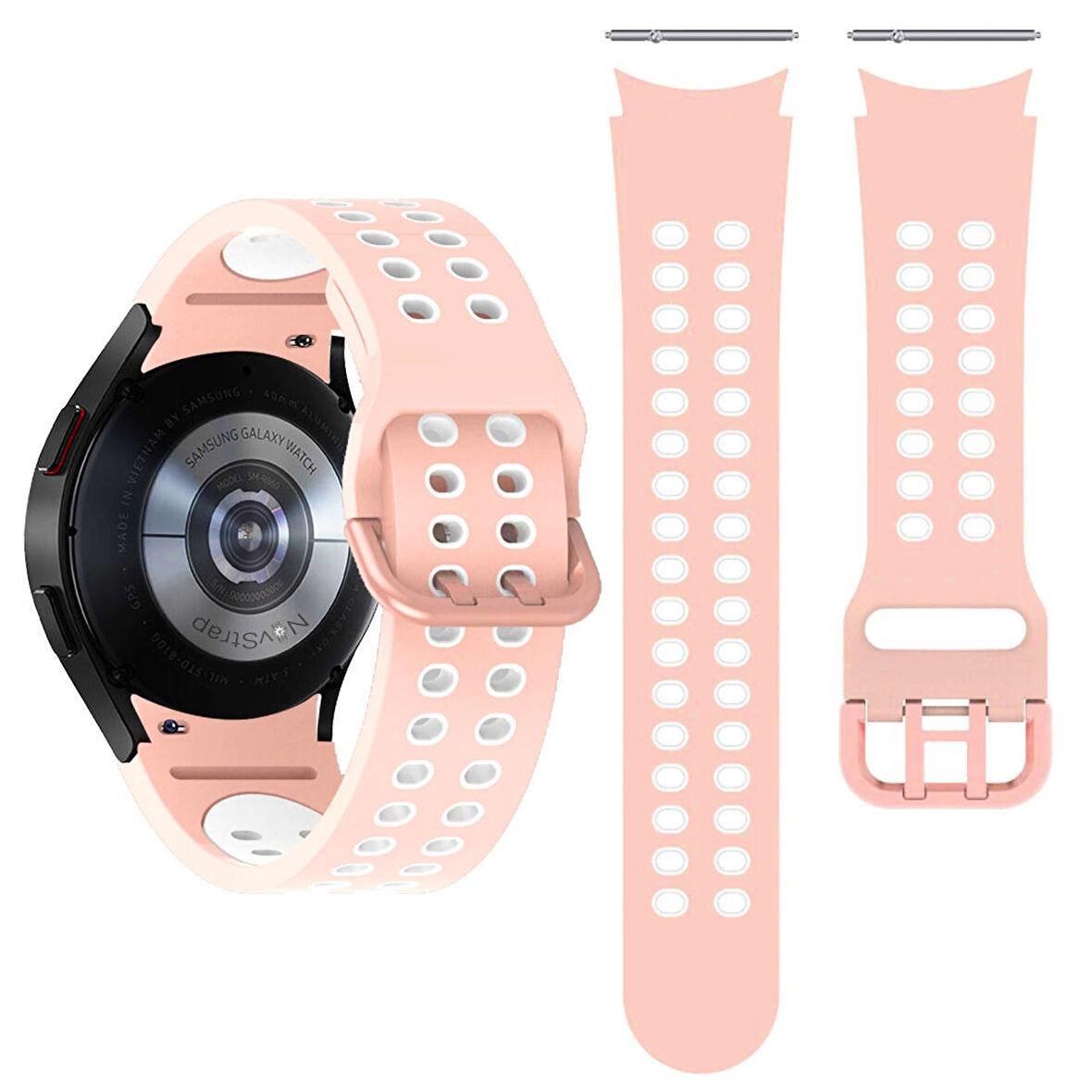 NovStrap Samsung Galaxy Watch 4 40 42 44 46 mm Uyumlu Kordon Extreme Spor Delikli Kayış