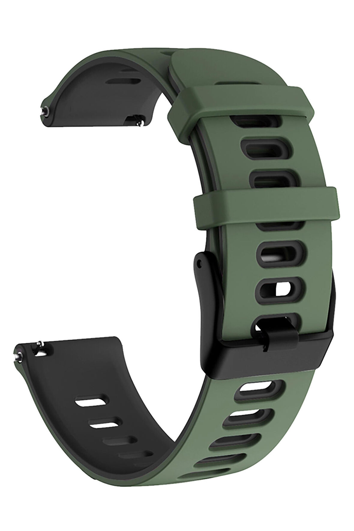 NovStrap Amazfit GTR 2-GTR 2E-GTR 47mm Uyumlu Kordon (22mm) Sportive Delikli Spor Silikon Kordon