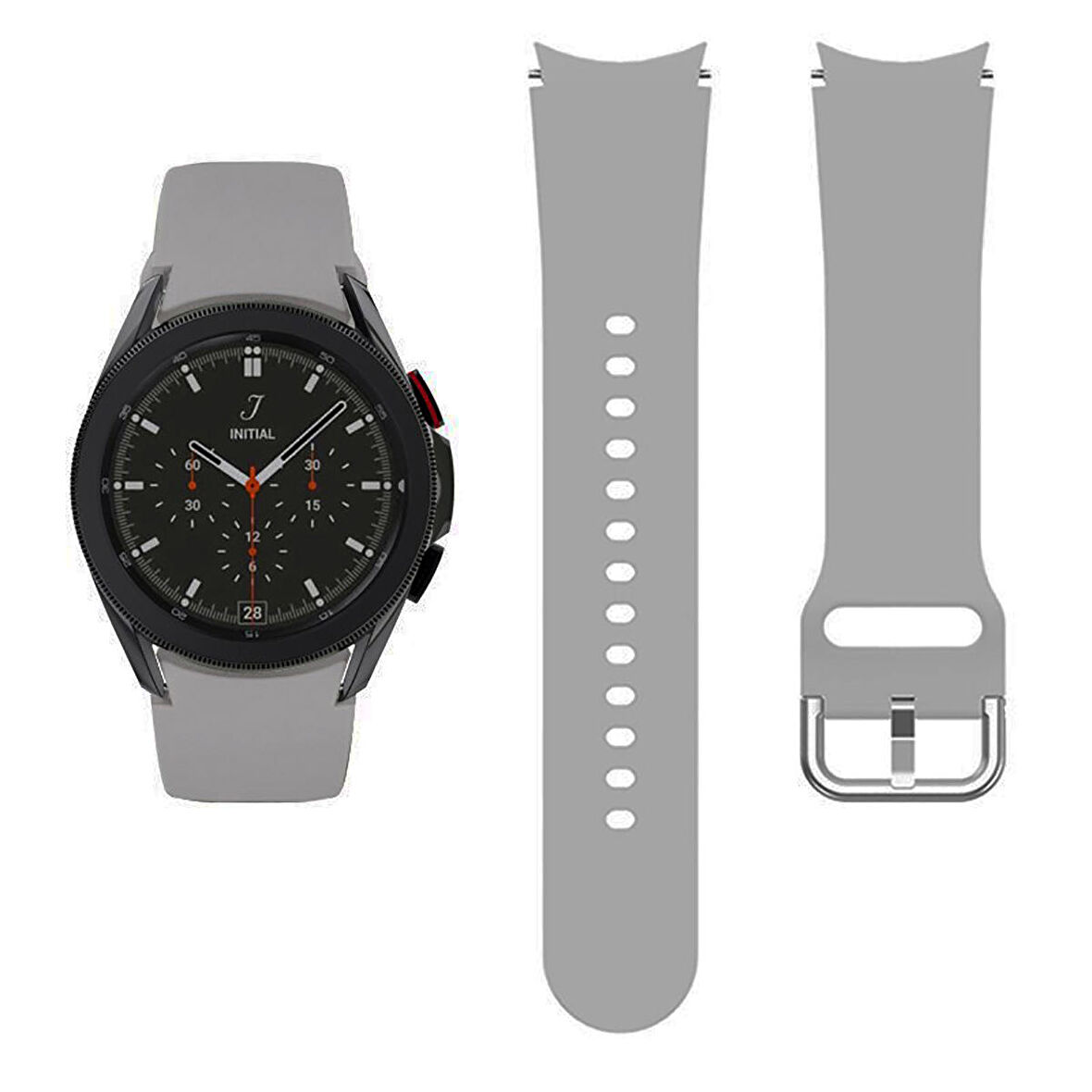 NovStrap Samsung Galaxy Watch 5 Pro 45mm / Watch 5 40mm 44mm Uyumlu Kordon Tam Uyumlu Pimli Silikon