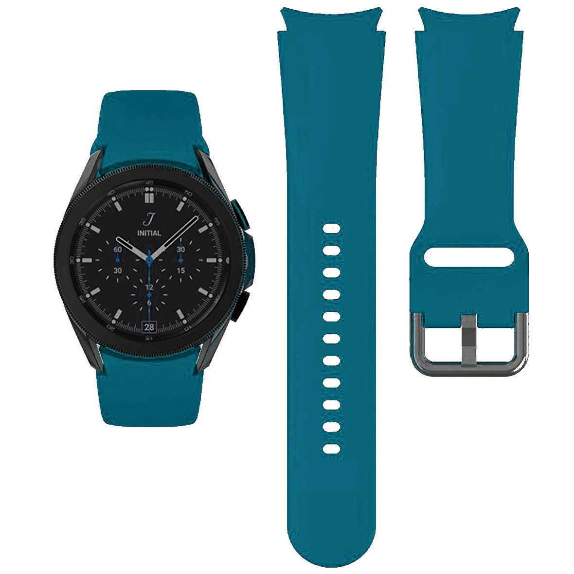 NovStrap Samsung Galaxy Watch 5 Pro 45mm / Watch 5 40mm 44mm Uyumlu Kordon Tam Uyumlu Pimli Silikon