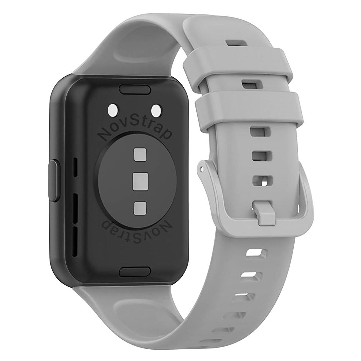NovStrap Huawei Watch Fit 2 Uyumlu Kordon Tam Uyumlu Pimli Silikon Kordon Kayış